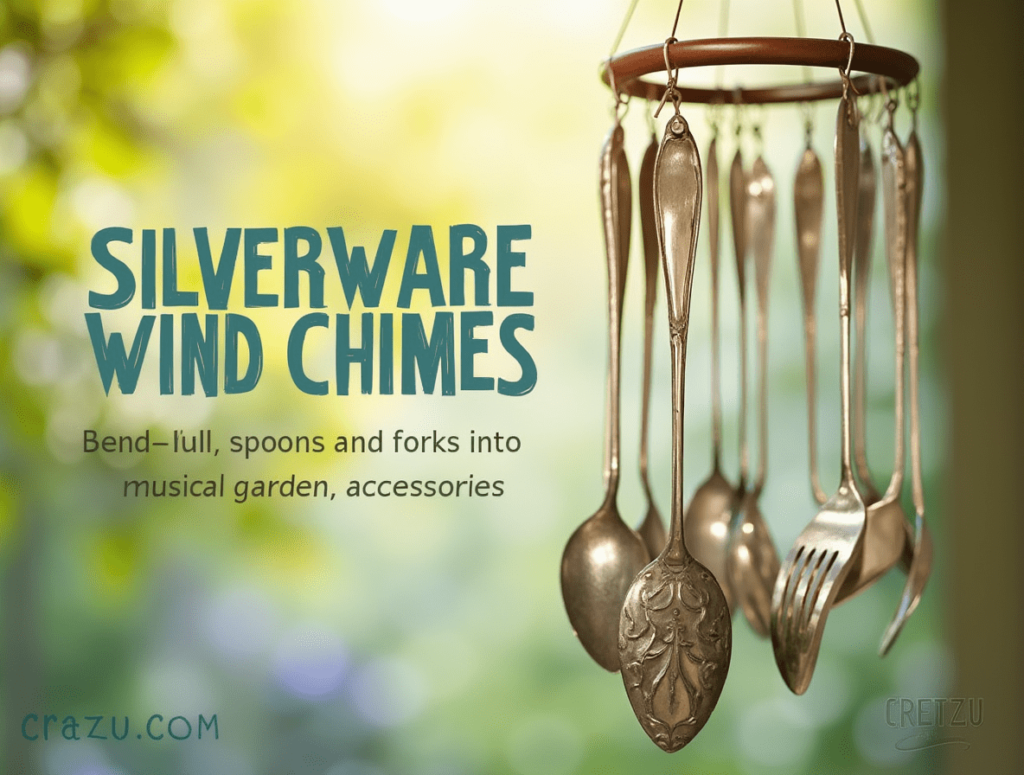 Silverware Wind Chimes: Bend old spoons and forks into musical garden accessories