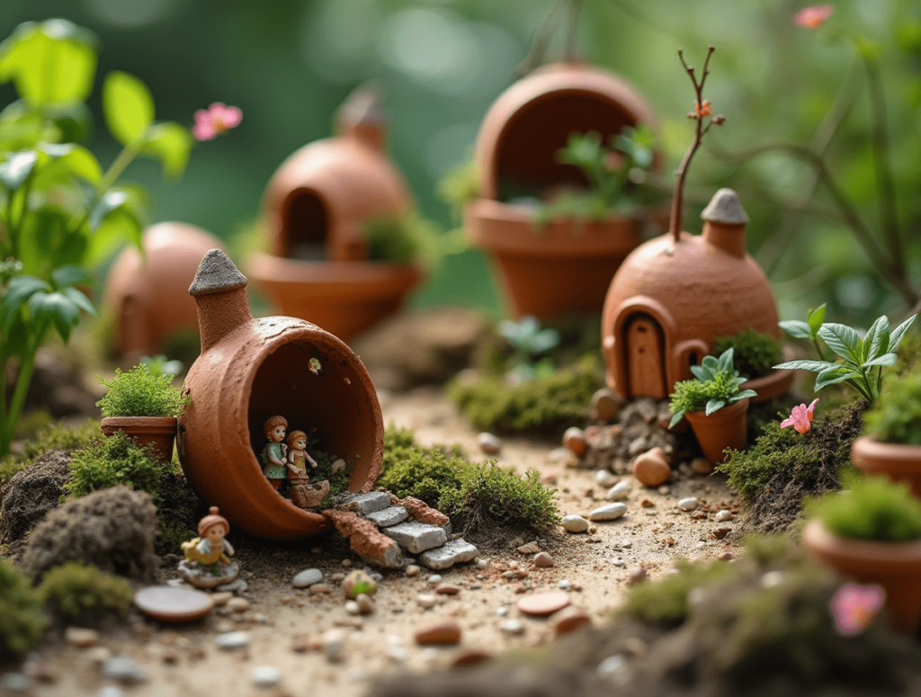 Broken Pot Fairy Garden: Create miniature landscapes from cracked terracotta pots